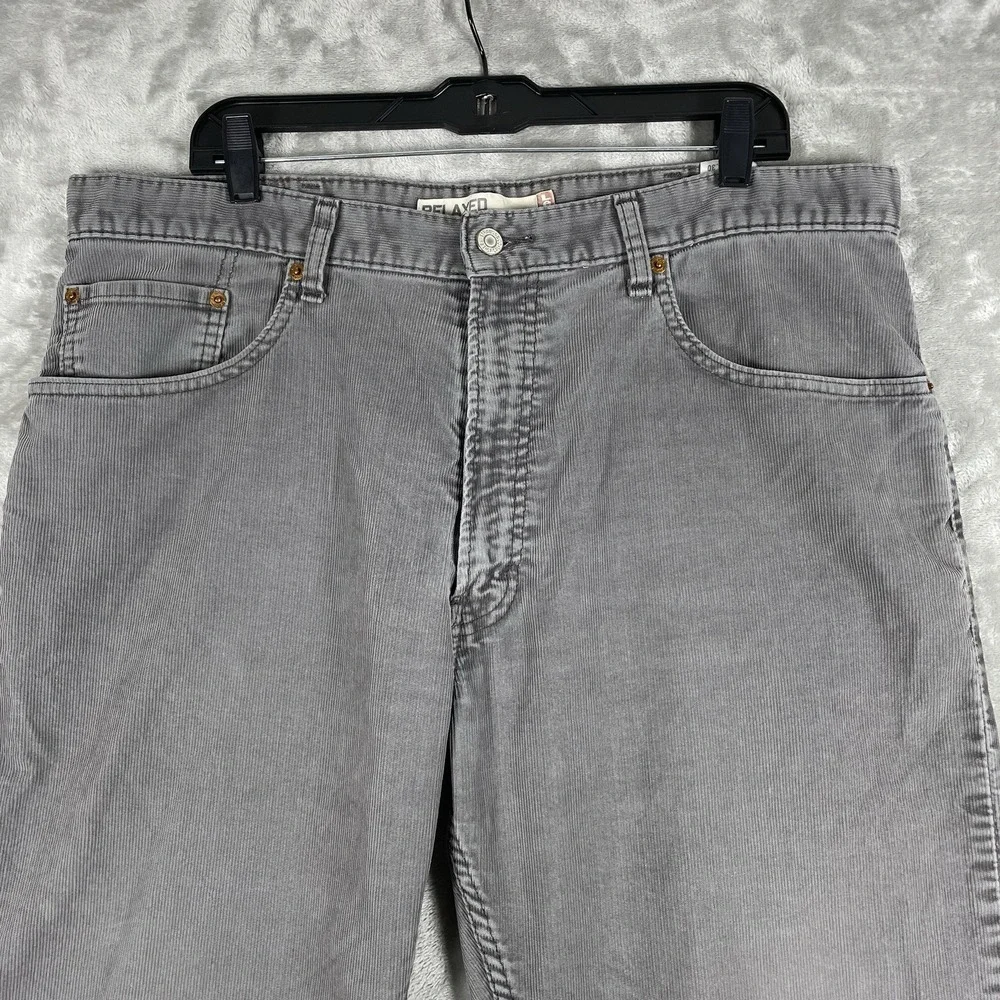 Vtg Levis 559 Corduroy Pants Mens 38x30 Distressed Y2K Brown Relaxed Straight